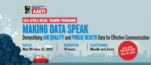 Asia-Africa Online Training Programme: Making Data Speak - Demystifying AIR QUALITY and PUBLIC HEALTH Data for Effective Communication