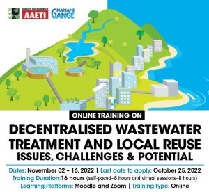 Online Training on Decentralised Wastewater Treatment and Local Reuse – Issues, Challenges & Potential