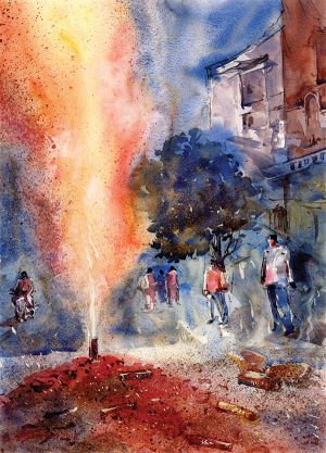 पटाखों की गूंज