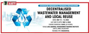 Advanced Residential Training Programme on Decentralised Wastewater Management and Local Reuse