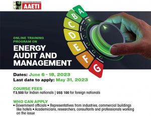 Online training program on Energy Audit and Management