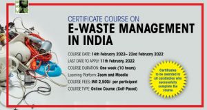 Online Certificate Course on E-Waste Management in India