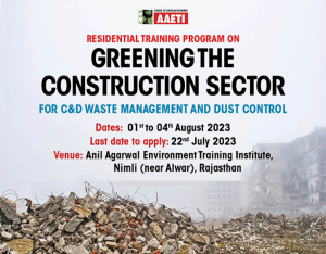 Residential Training: Greening the Construction Sector For C&D waste management and dust control