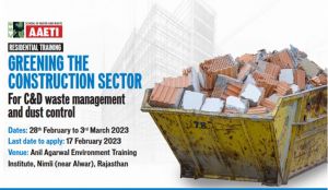 Greening the Construction Sector For C&D waste management and dust control