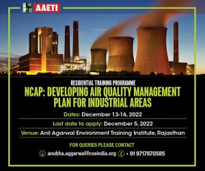 Residential Training Programme NCAP: Developing air quality management plan for industrial areas