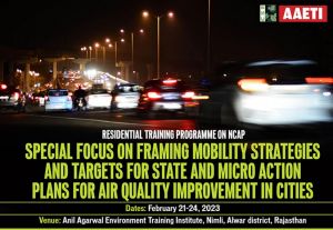 Training Programme on NCAP: Special focus on framing mobility strategies and targets for State and Micro Action Plans for air quality improvement in cities