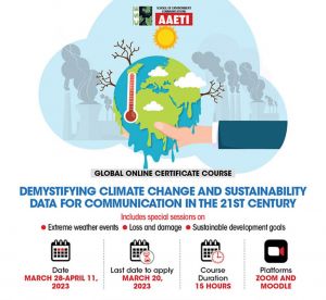 Global Online Certificate Course: Demystifying Climate Change and Sustainability Data for Communication in the 21st Century