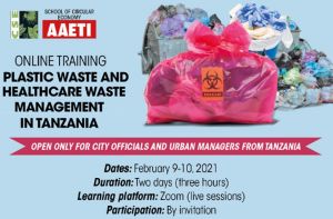Online Training on Plastic Waste and Healthcare Waste Management in Tanzania