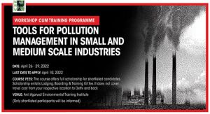 Workshop CUM Training Programme: Tools for Pollution Management in Small and Medium Scale Industries