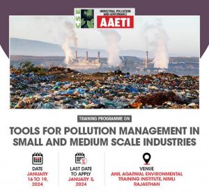 Training programme on Tools for Pollution Management in small and medium scale industries